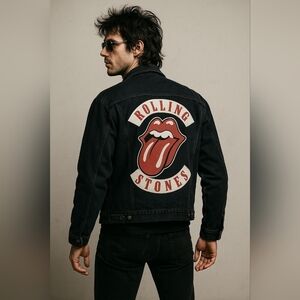 Rolling Stones Voodoo Lounge 1994 Tour Jean Jacket Size XL Limited Edition